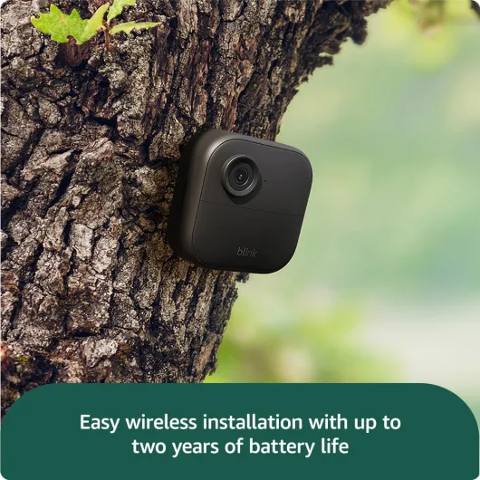 Outdoor 4 Camera + Blink Battery Doorbell 2K+ (newest gen)- Wireless HD smart security camera- 3 camera system with Sync Module Core incl.- IP65 3 Cameras With Free Battery Doorbell Without Subscription