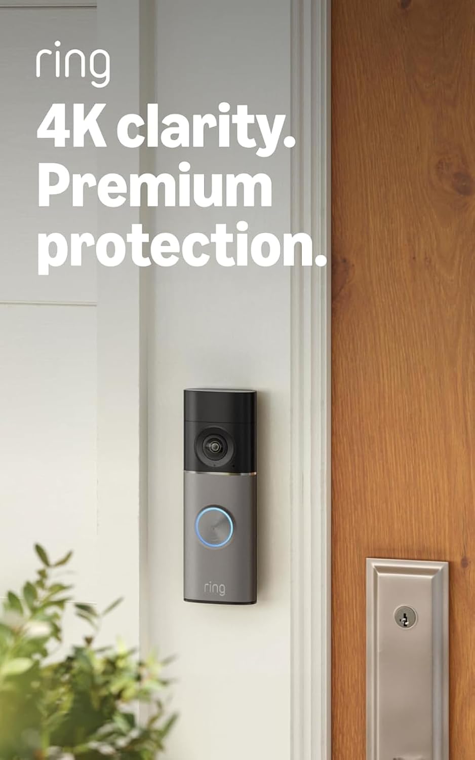 Ring Battery Video Doorbell Pro (newest gen) + Chime (3rd Gen) - Retinal 4K, up to 10x Enhanced Zoom - Quick Release Ultra Battery Pack - 30-day free trial of Ring Subscription Plan