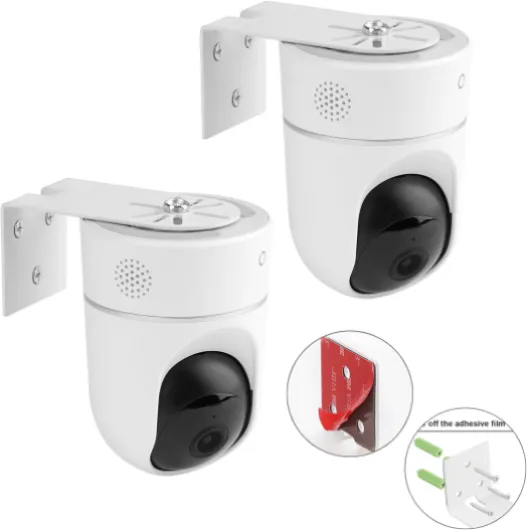 2Pack Adhesive Metal Wall Mount Compatible with Eufy Security Solo Indoor Cam E220 & P24, No Drilling VHB Stick On or Screw Install, Two Ways Install Camera Mounting Bracket Get The Best View