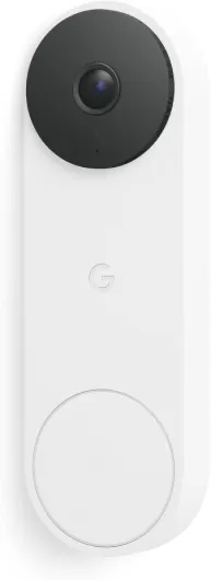 Nest Doorbell (Wired, 3rd Gen) - 2K Video and Gemini, Live View, Night Vision, 2-Way Audio - Works with Google Home - 2025 Model - Snow