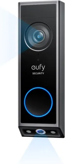 Video Doorbell E340, 2K Full HD Dual Cameras & Head-to-Toe View, Doorbell Camera Wireless & Wired, Delivery Guard, Color Night Vision, Two-Way Talk, Motion Detection, No Monthly Fee Battery or Wired Doorbell