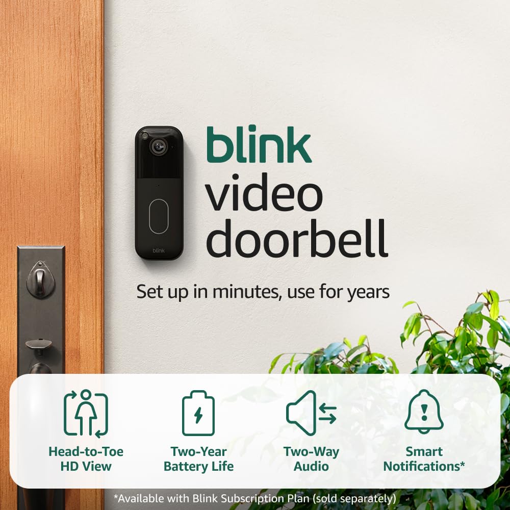 Video Doorbell (newest model) – Head-to-toe HD view, two-year battery life, and simple setup - Sync Module Core included – System (Black) Black System (Doorbell + Sync Module) Doorbell
