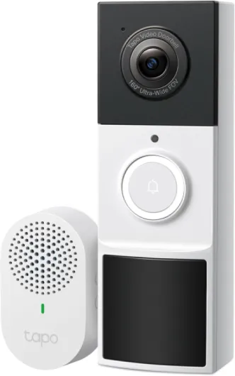 By TP-Link Smart Video Doorbell Camera Wireless with Chime, 2K with Full Color Night Vision & Spotlights, No Monthly Fee, Ring Call, 160° Ultra-Wide View, Free AI Detection, Local Storage,D210 Battery Only, 2K 3MP