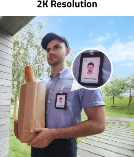 Video Doorbell Wireless S220 (S210) 2K (Battery-Powered) with Chime, No Monthly Fee, On-Device Al for Human Detection, 32GB Local Storage, Simple Self-Installation, 2-Way Audio Black