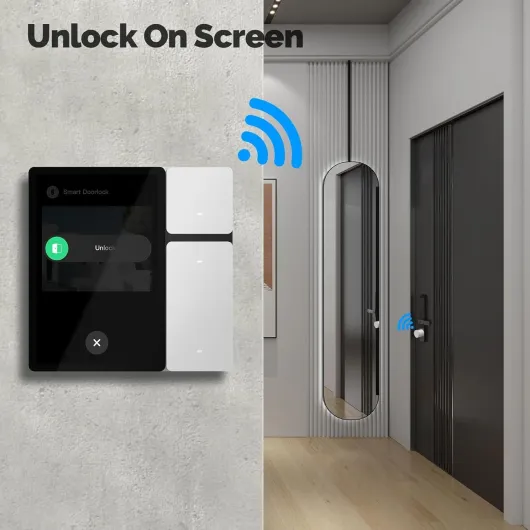 Smart Home Control Panel, Touch Switches with Adjustable Firefly Indicator Touchscreen Controller Compatible with Thousands of Devices Control Home Devices and Scenes