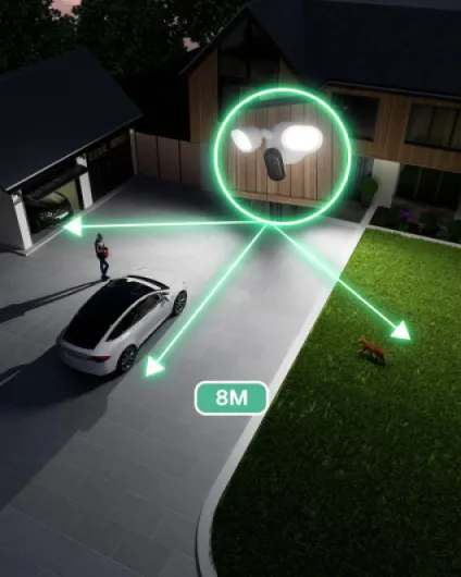 Arlo Floodlight Security Camera Outdoor and HD Video Doorbell, Quality 2K HDR, Colour Night Vision, Ringing Alarm Siren, Up to 2000 Lumen, 2-Way Talk, Trial of Arlo Secure Included, White Camera and Video Doorbell