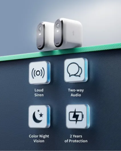 Arlo Essential FHD Front and Back Door Security kit - 2x XL Battery Outdoor Cameras and Video Doorbell Wireless, 24-Month XL Battery, Colour Night Vision, Spotlight, Audio, Secure Free Trial