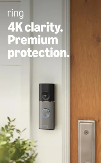 Battery Video Doorbell Pro (newest gen) - DIY Wireless Doorbell Camera - Retinal 4K, wide-angle - 10x Zoom - Quick Release Ultra Battery Pack - 30-day free trial of Ring Subscription Plan