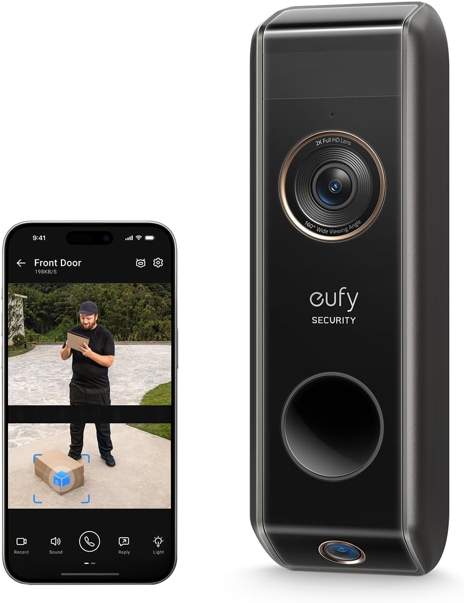 Video Doorbell Dual Camera S330 (Battery-Powered) Add-on with S380 HomeBase, Add-on Chime,2K HD Video Doorbell with Package Detection, Family Recognition, No Monthly Fee