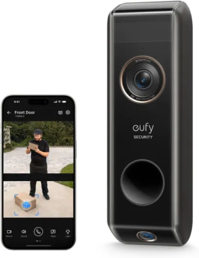 Video Doorbell Dual Camera S330 (Battery-Powered) Add-on with S380 HomeBase, Add-on Chime,2K HD Video Doorbell with Package Detection, Family Recognition, No Monthly Fee