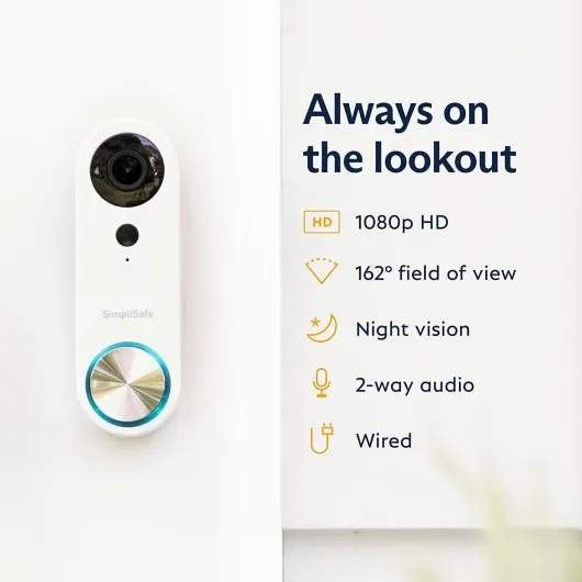 Video Doorbell Pro - Wired Doorbell Camera with Two-Way Audio, Motion Detection & Night vision