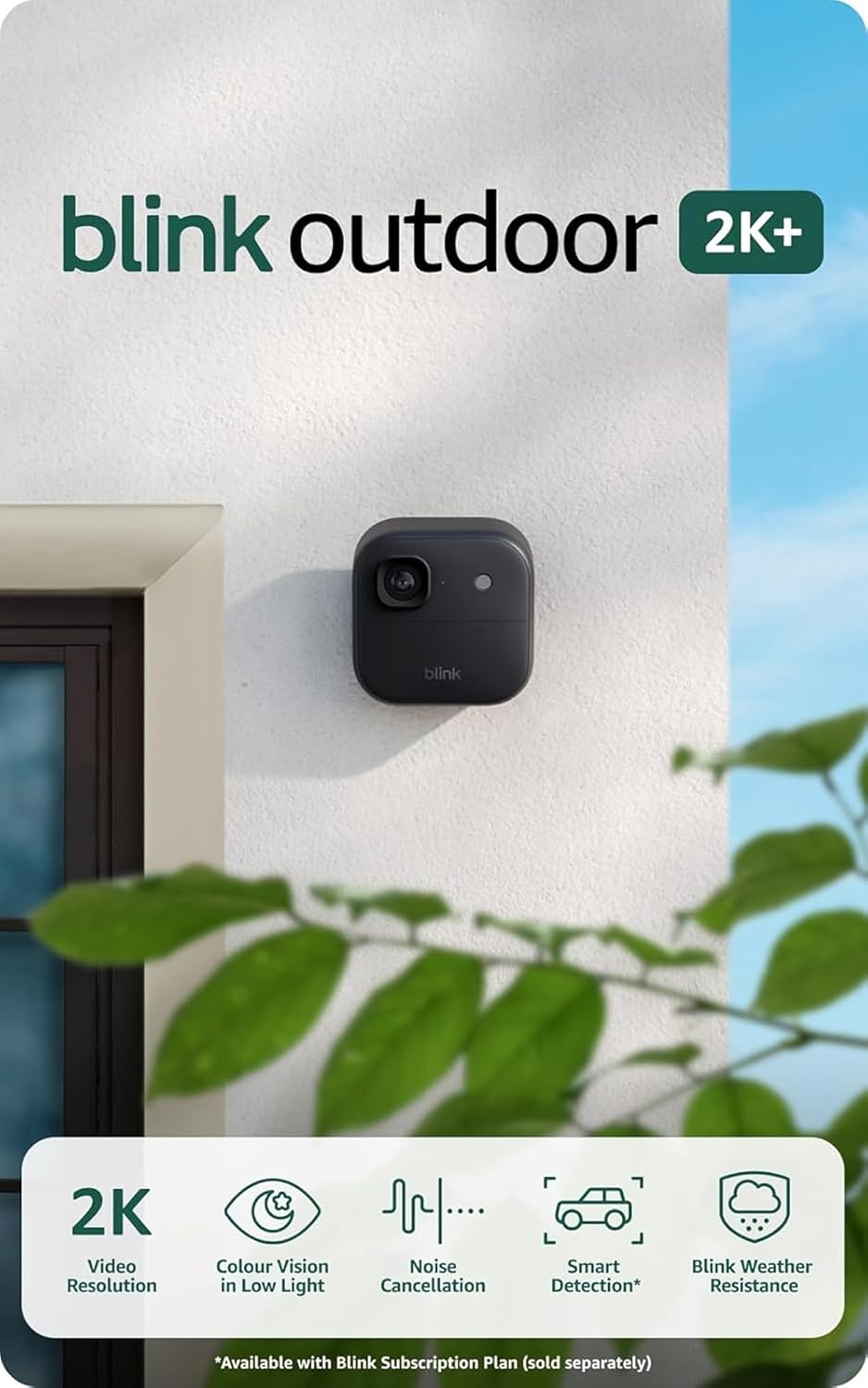 Outdoor Camera 2K+ (newest gen) + Blink Video Doorbell — Wireless smart security camera, 2K video resolution, enhanced audio - Sync Module Core included — 4 camera system, Black