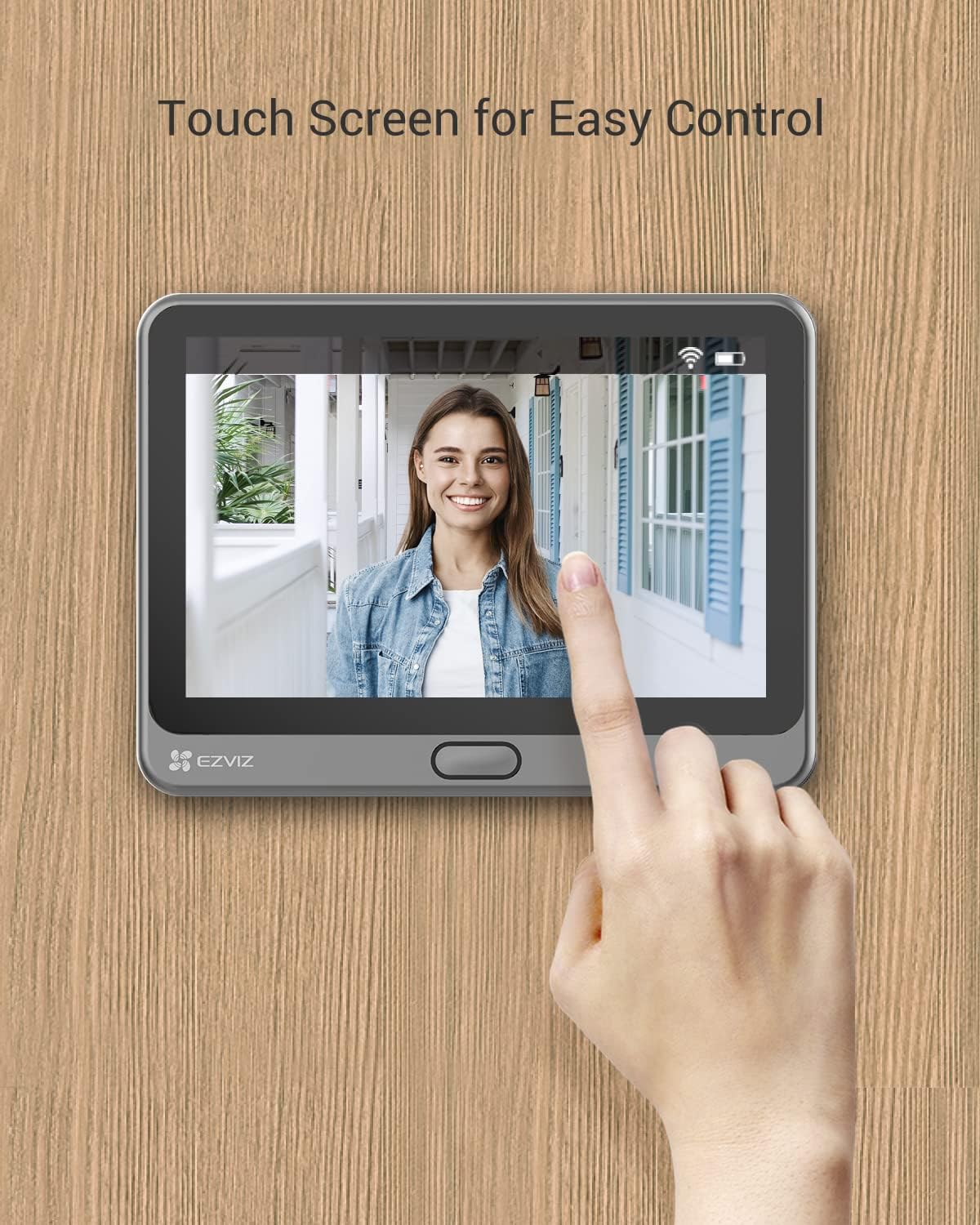 CP4 1080P Door Peephole Surveillance Camera Connected Video Intercom Video Door Viewer 4.3 Inch Touch Screen Battery 4600 mAh Human Detection Two-Way Audio 5 m Night Vision