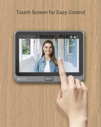 CP4 1080P Door Peephole Surveillance Camera Connected Video Intercom Video Door Viewer 4.3 Inch Touch Screen Battery 4600 mAh Human Detection Two-Way Audio 5 m Night Vision