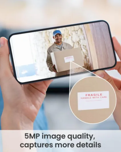 Doorbell Camera No Monthly Fee, 5MP Video Doorbell Wireless, Camera Doorbell with Chime, PIR Motion Detection 2-Way Talk, Voice Changer, Easy Installation, Only 2.4GHz Wifi, Works with Alexa