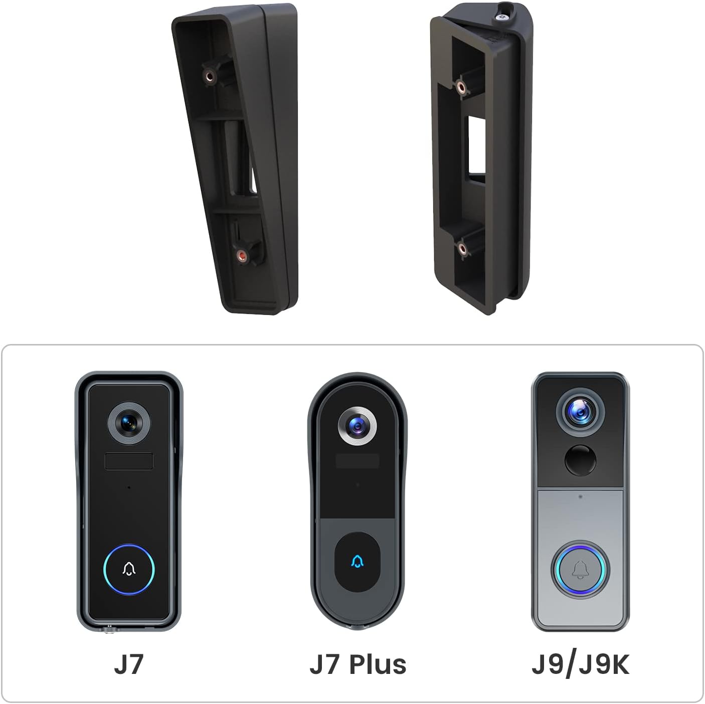 Adjustable 25 to 50 Degree Angle Mount Compatible with J6/J7/J7PlusJ7C/J9/J9Plus/J10/J10Plus Wireless Video Doorbell, Angle Adjustment Adapter Mounting Plate Bracket Wedge Kit