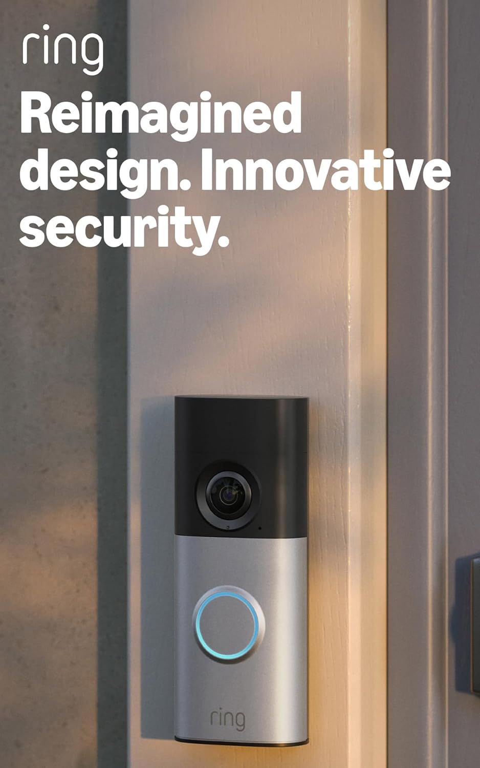 Wired Video Doorbell Plus (newest gen) - Video Doorbell Camera - Retinal 2K - Wide Field of View - Radar Detection - 30-day free trial of Ring Subscription Plan Hardwired