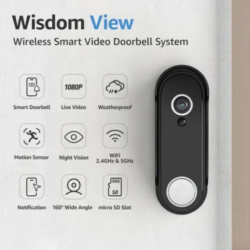WISDOM Wireless Video Doorbell WV-HD708 Review: a no-subscription kit with its own 7" screen
