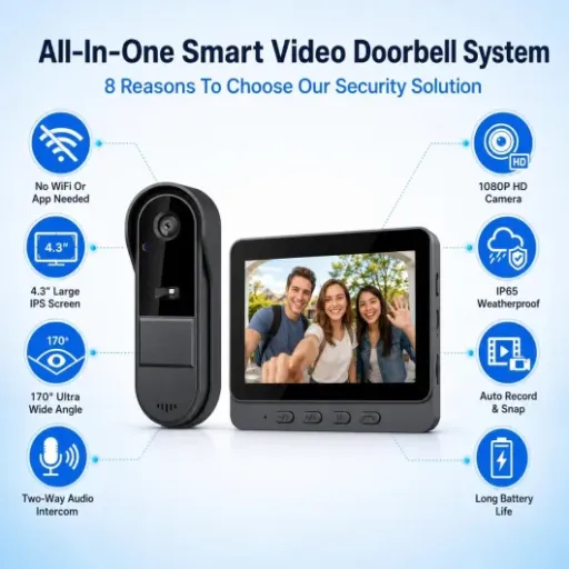TKMARS Wireless Video Doorbell Review: simple no‑WiFi peephole upgrade with a few trade‑offs
