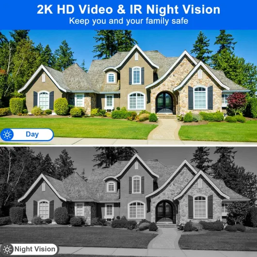 Video Doorbell Camera Wireless, 2K HD Smart Door Bell Camera, PIR Motion Detection,Battery Powered, Instant Alerts, 2-Way Audio, Night Vision, 2.4G WiFi, IP66, SD Card/Cloud Storage,Works with Alexa