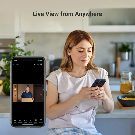 Peephole Camera (Door Viewer Cam) Wireless with 4.3" Monitor, 14–26mm Hole, 35–105mm Door Thickness, 2.4GHz Wi-Fi, 1080P HD Video, APP View, Indoor Colour Screen, No Motion Detection(CP2) CP2 (Silvery)
