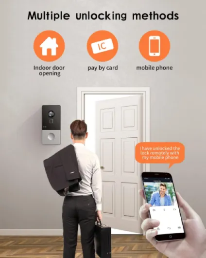 Wired PoE IP Video Intercom Kit Door Phone/Bell 7-inch Colorful TFT Screen 2MP Video Doorbell Camera with Two-Way Audio, 2.4GHz WiFi, Night Vision, Compatible with Connect APP, KIS603-P